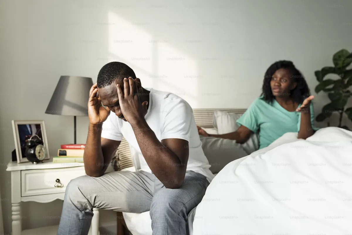 couple separating heartbroken sad
